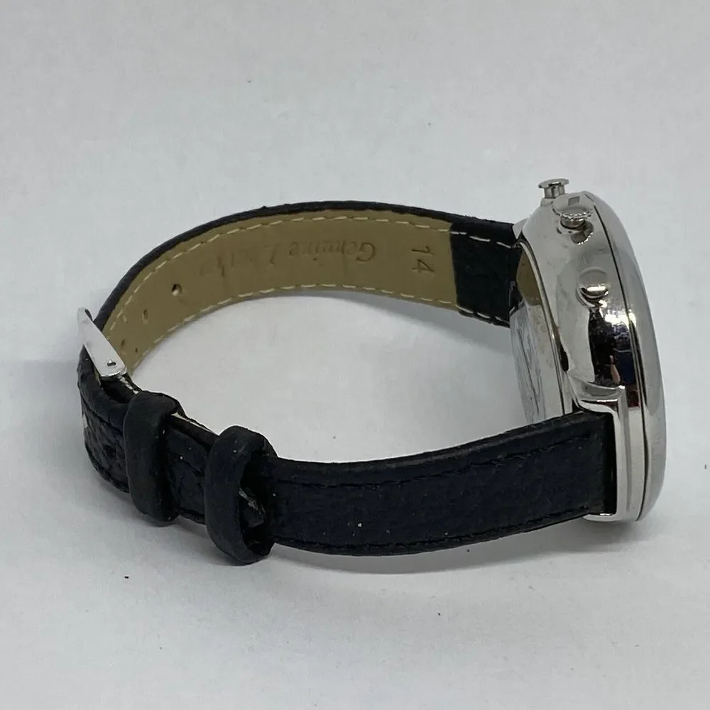 Fossil FTW5026 Women's Black Leather Silver Analog Dial Hybrid Smartwatch XX795